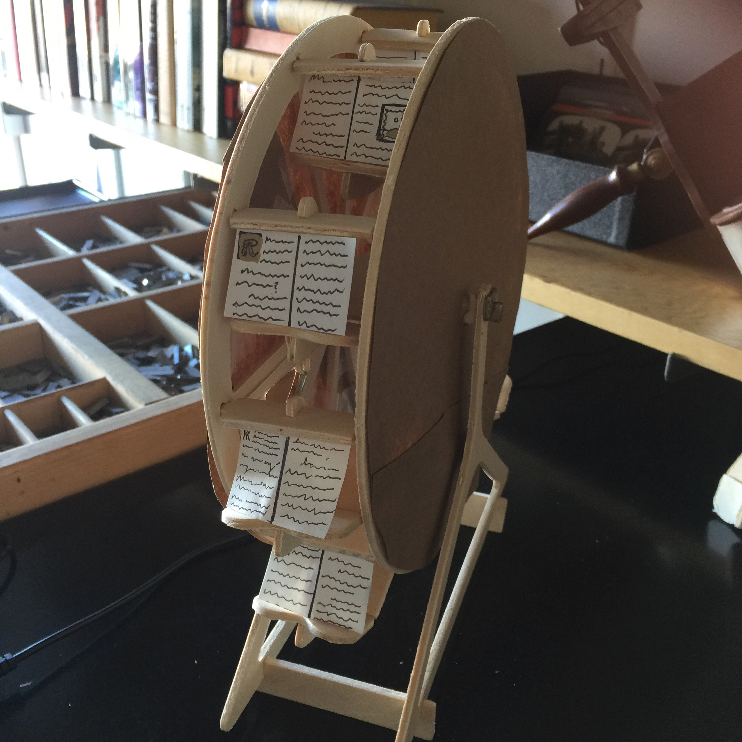 Model of Renaissance bookwheel